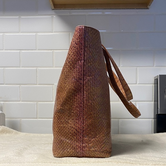 Brahmin Iridescent Blue and Pink Tote - Picture 4 of 13